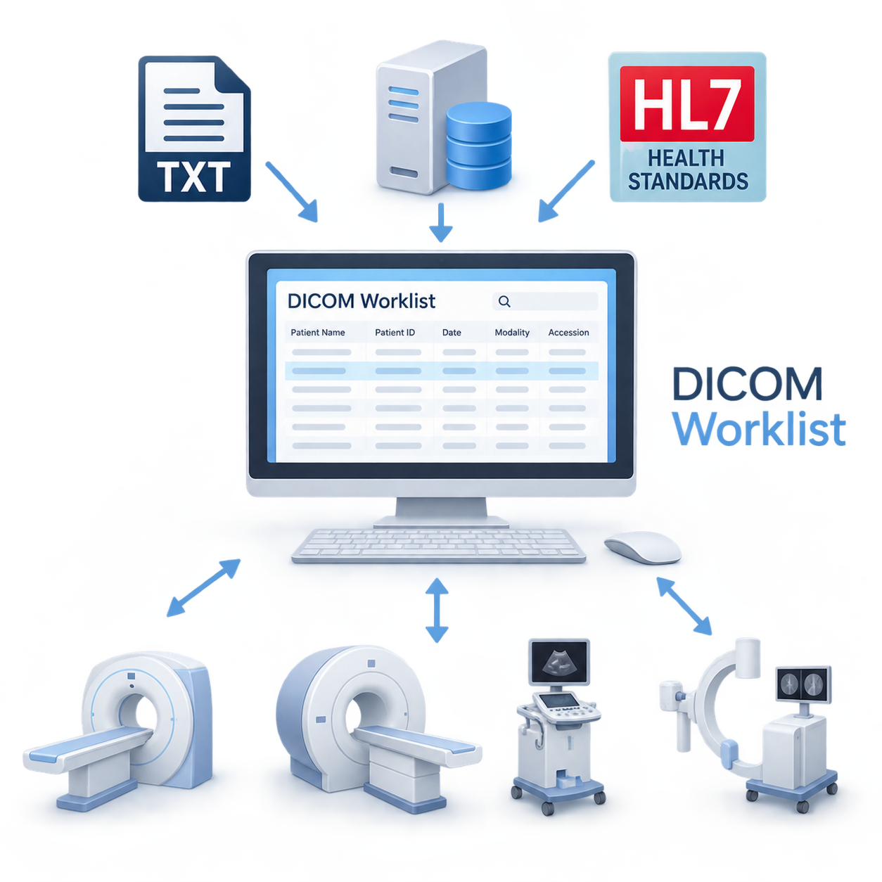 DCMworklist workflow overview